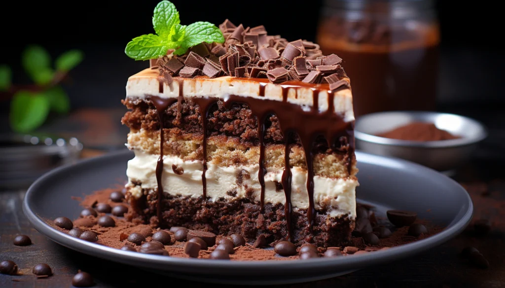 Triple Chocolate Mousse Cake