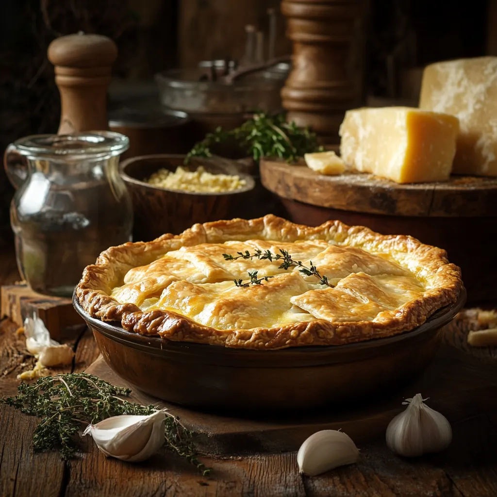 **Alt Image:** "Cheddar Chicken Pot Pie with a golden, flaky crust and creamy filling"