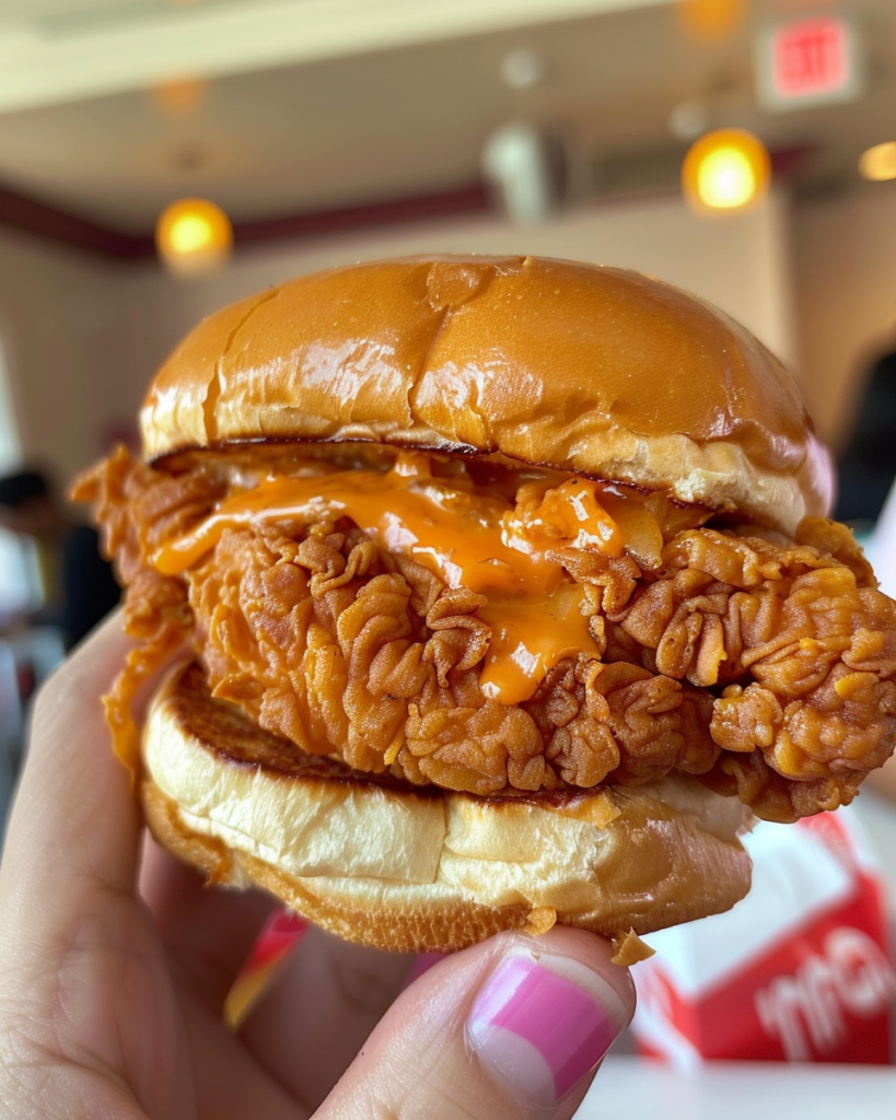 Popeyes Chicken Sandwich RecipeJenny Park taken with iphone 15 pro max --iw 2 --ar 4:5 --v 6.0 --raw