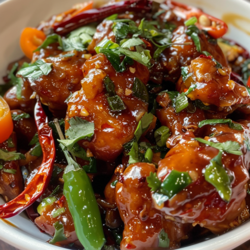 Thai Sweet Chili Chicken Pressure Cooker Recipe, food photography, taken with iphone 15 pro max --iw 2 --ar 4:5 --v 6.0 --raw