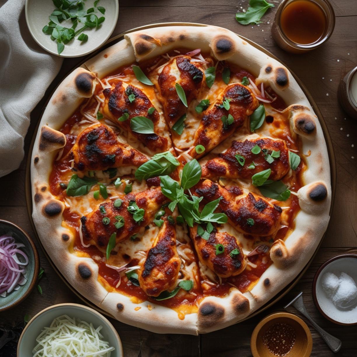 BBQ chicken pizza homemade