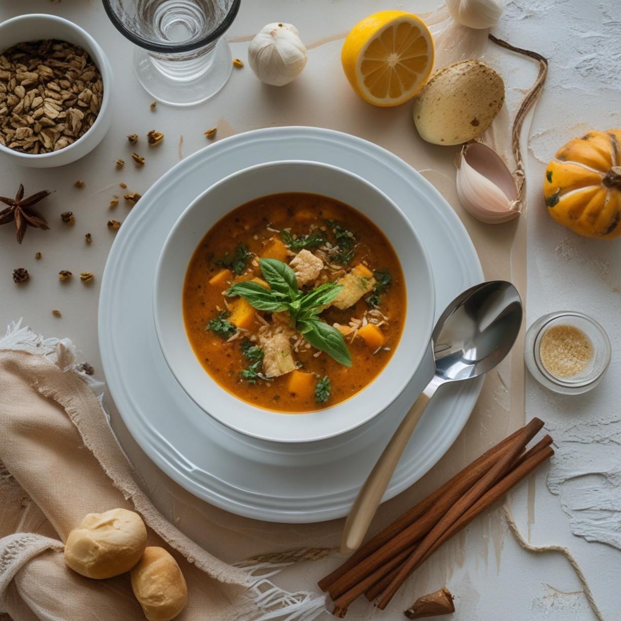 A delicious and warm bowl of winter soup