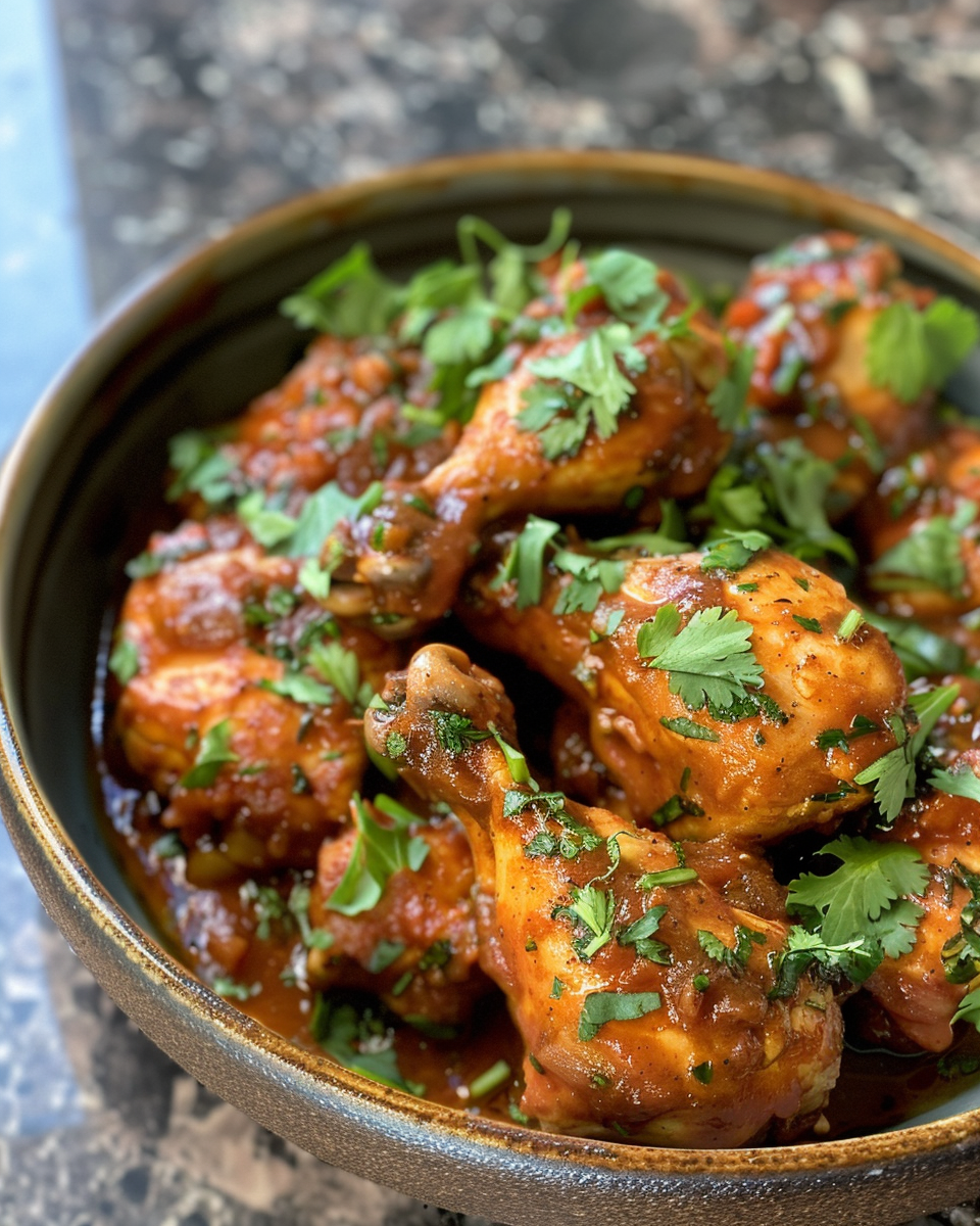 Chipotle Chicken (Copycat) made easy in your pressure cooker 4 Final plated Chipotle Chicken Copycat with juicy tender chicken and smoky sauce