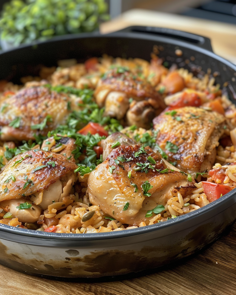 One Pot Chicken and Rice 3 Ingredients for one pot chicken and rice recipe including butter, carrots, rice, and chicken