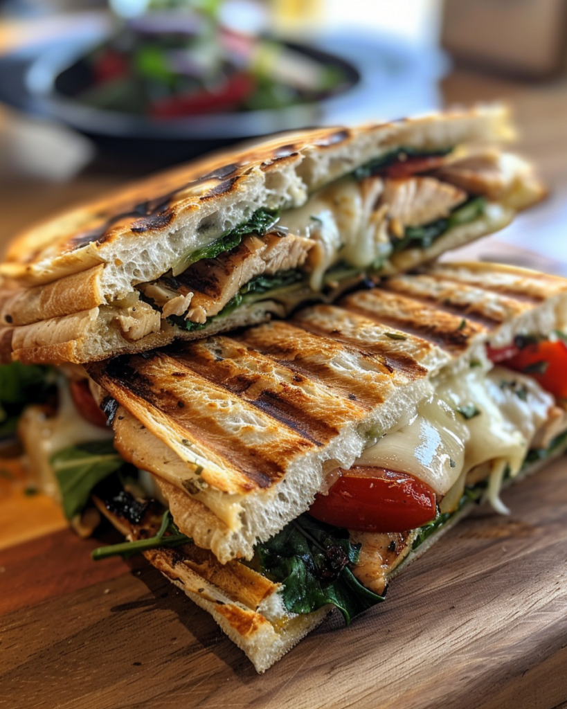 Panera Frontega Chicken Panini Pressure Cooker Style taken with iphone 15 pro max --iw 2 --ar 4:5 --v 6.0 --raw